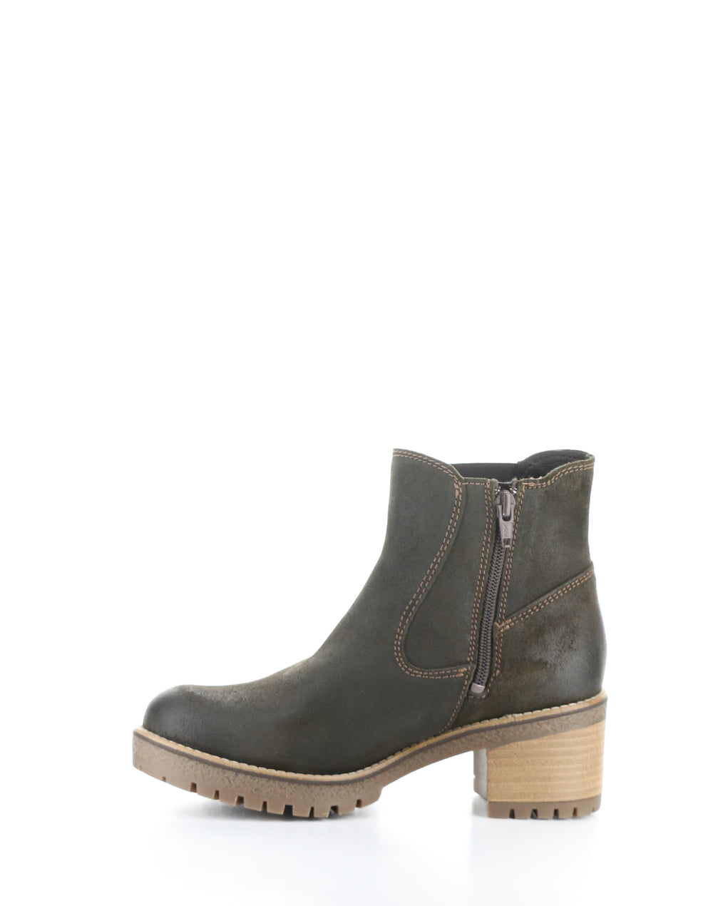 MERCY OLIVE/DARK BROWN Elasticated Boots