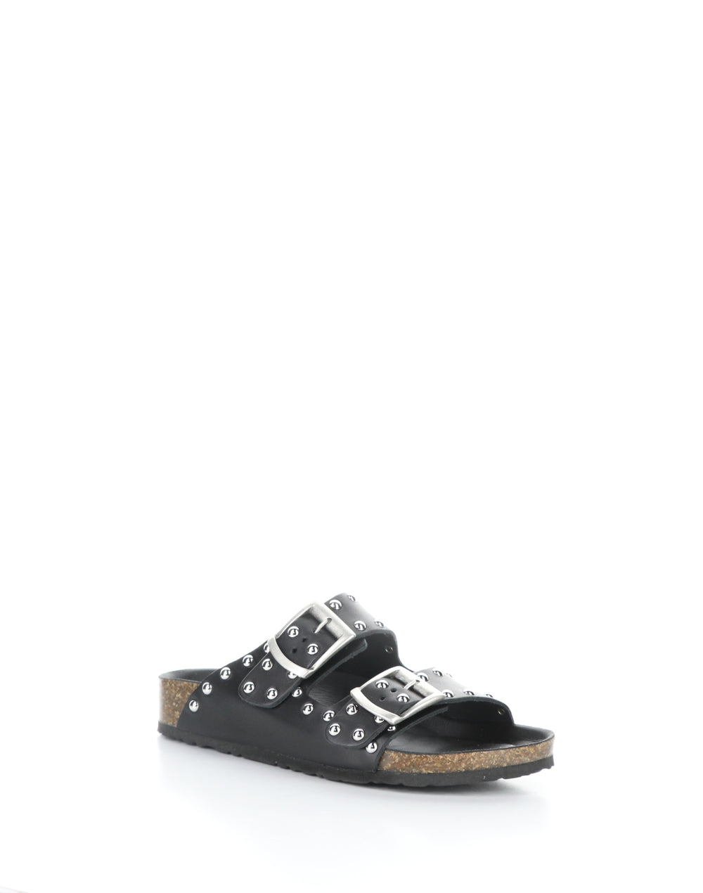 PERRIN BLACK Round Toe Sandals