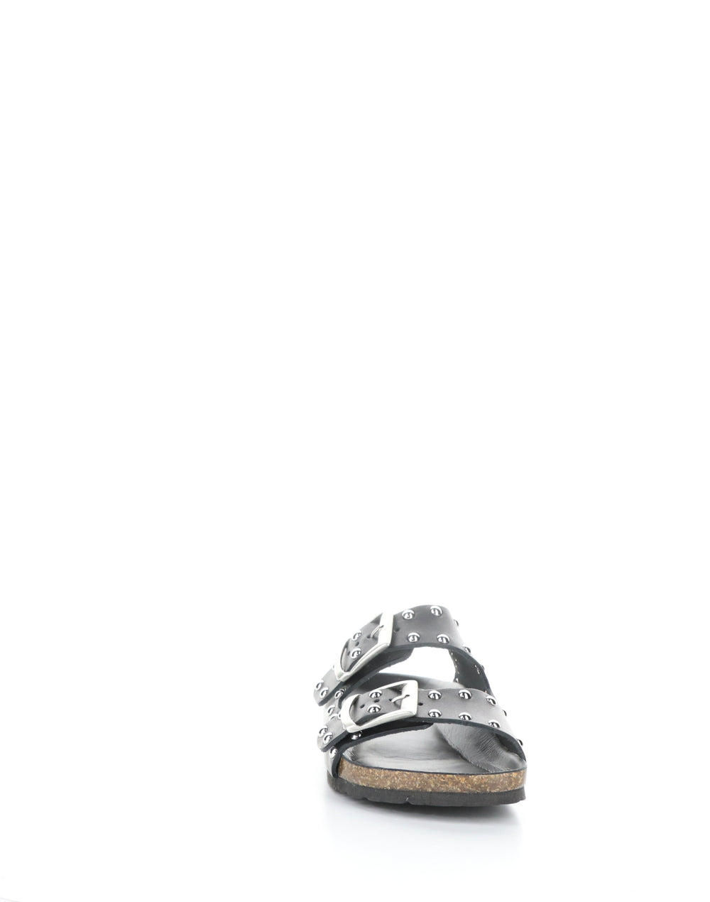 PERRIN BLACK Round Toe Sandals