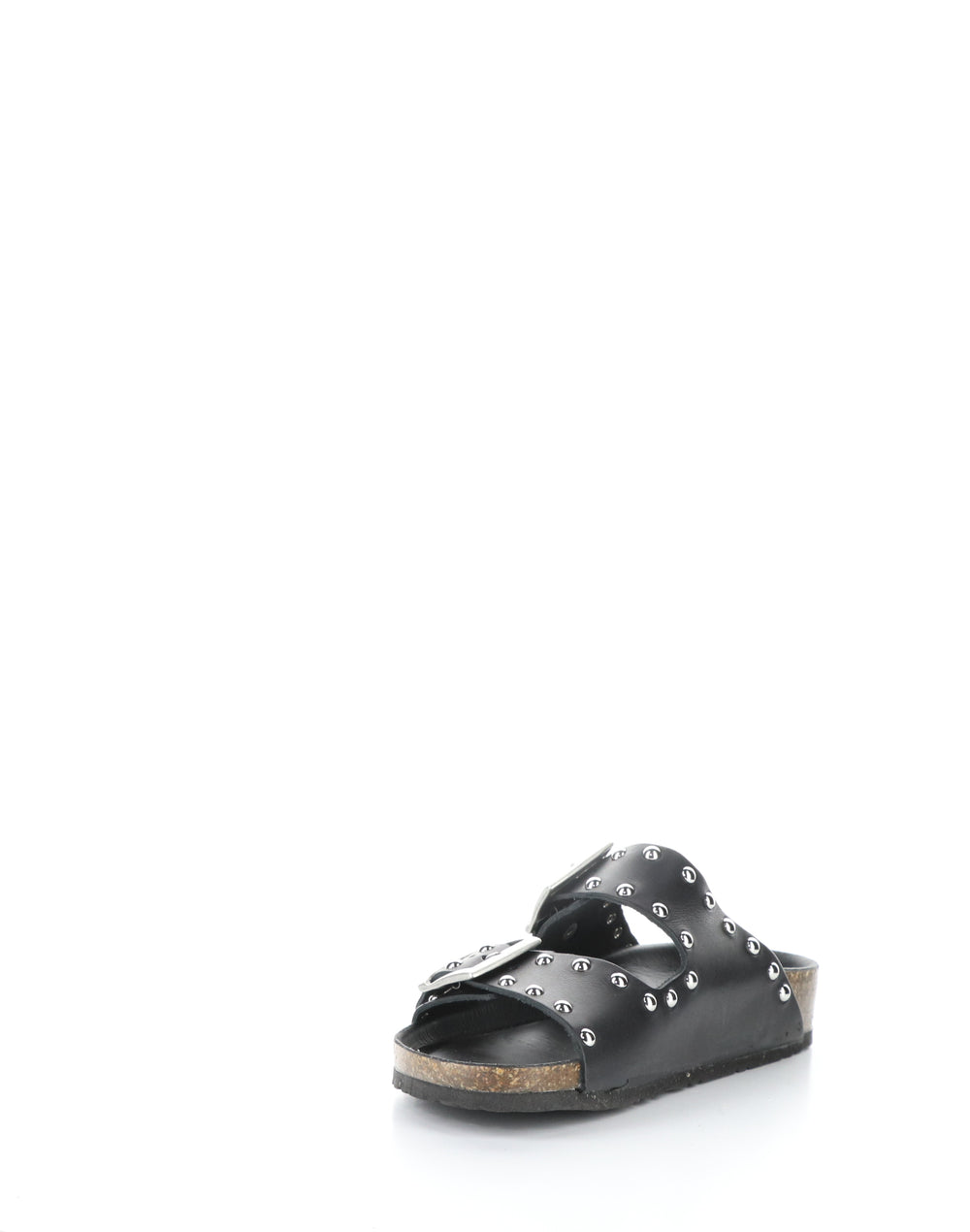 PERRIN BLACK Round Toe Sandals