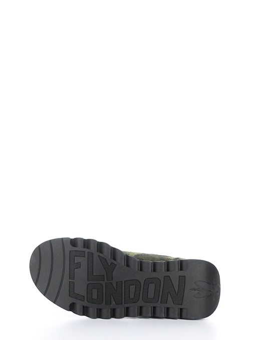 Salv195Fly 065 Military Green Camouflage Printed Leather