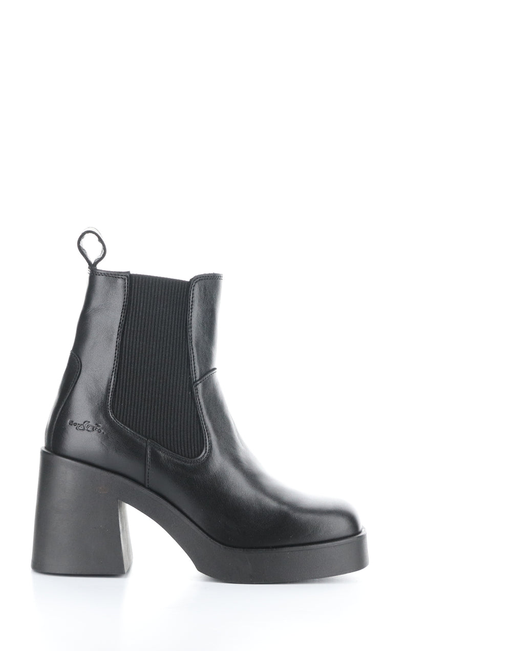 VEIL BLACK Round Toe Boots