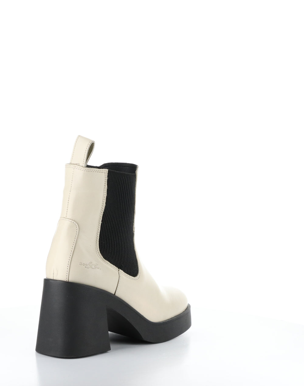 VEIL CREAM/BLACK Round Toe Boots