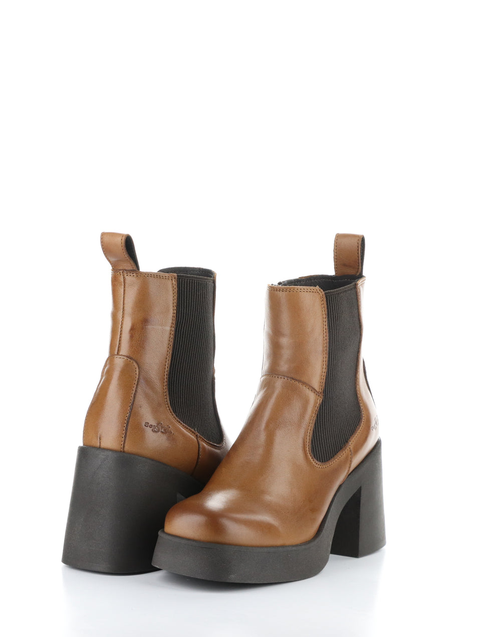 VEIL RICH TAN/DK BROWN Round Toe Boots