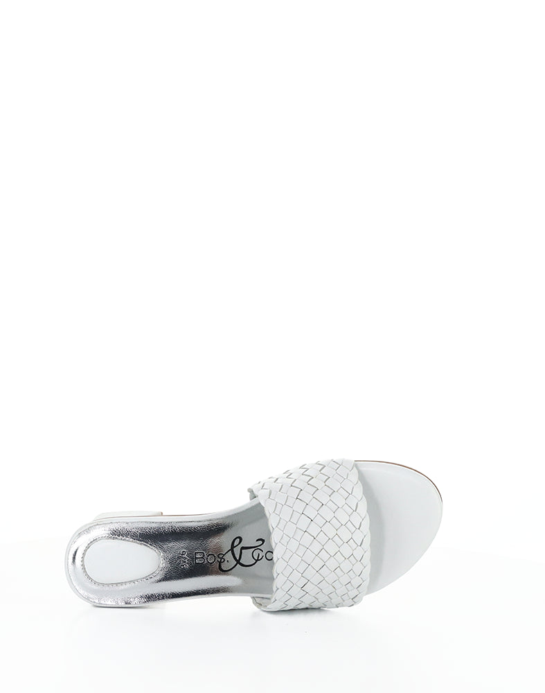 Wella White Woven Leather