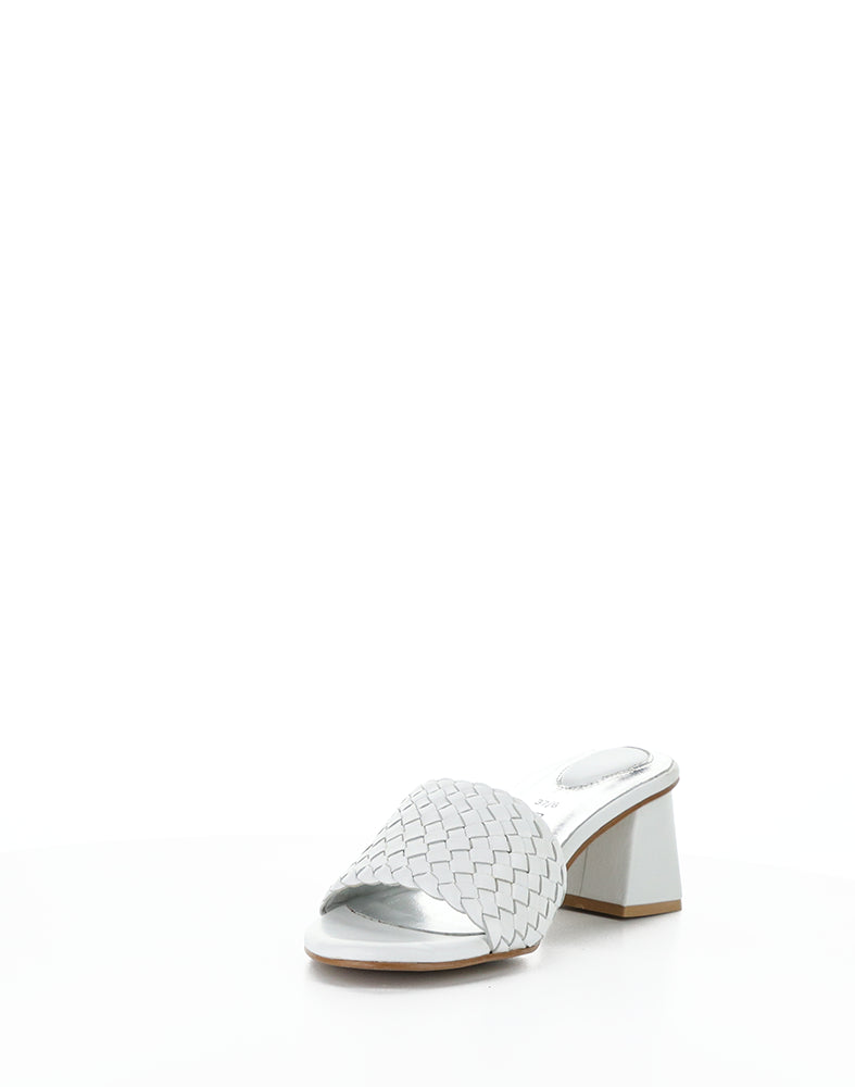 Wella White Woven Leather