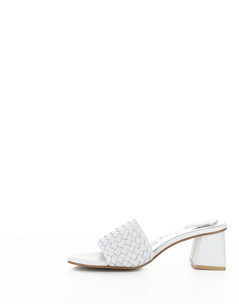 Wella White Woven Leather