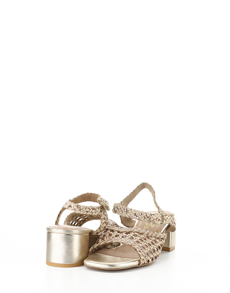 Wendi Pink Mix Woven Leather