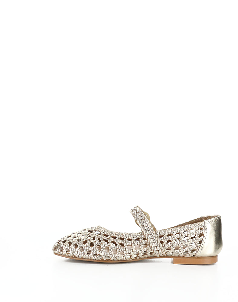 Wilda Gold Woven Leather