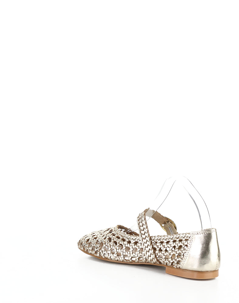 Wilda Gold Woven Leather