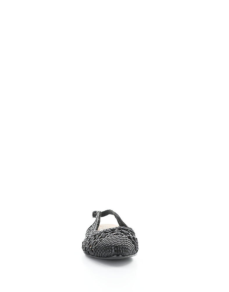 Willow Black Woven Leather