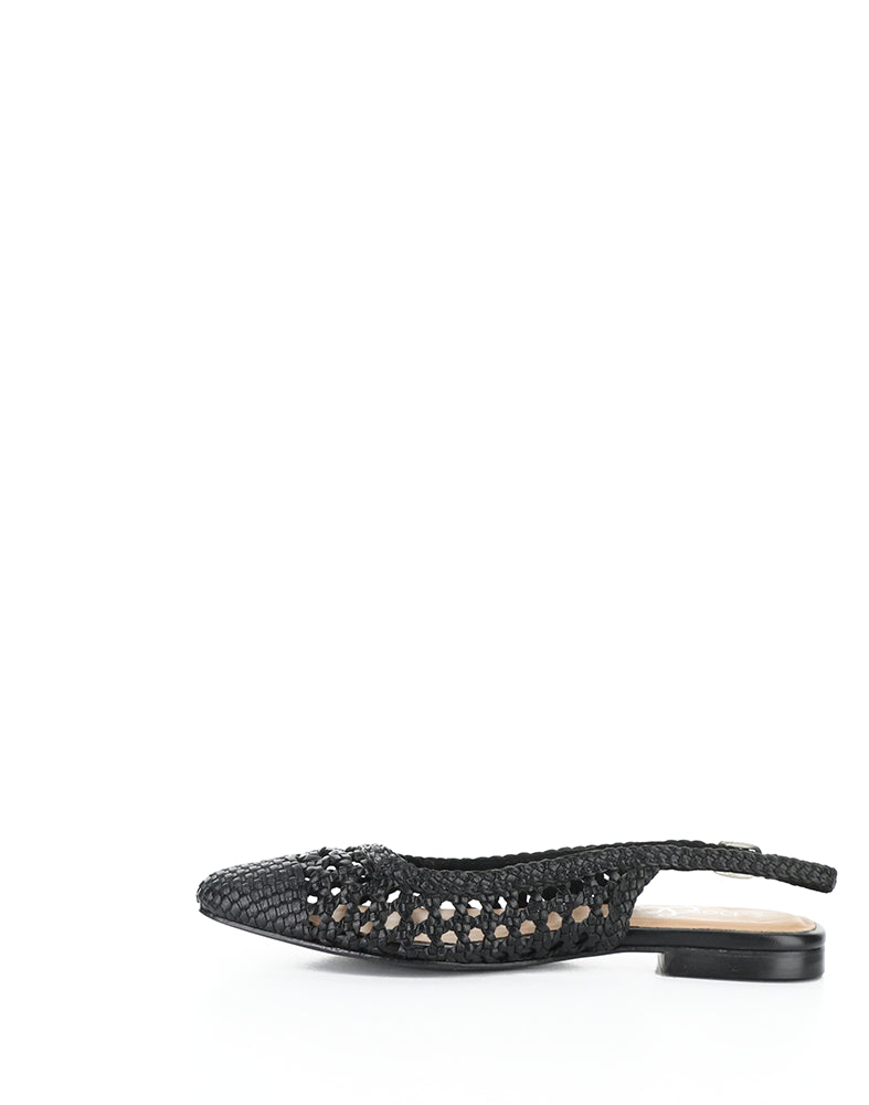 Willow Black Woven Leather
