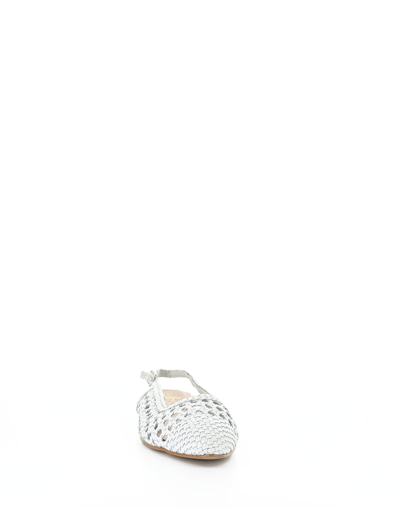 Willow White Woven Leather
