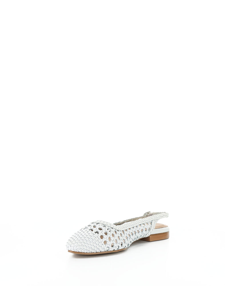 Willow White Woven Leather