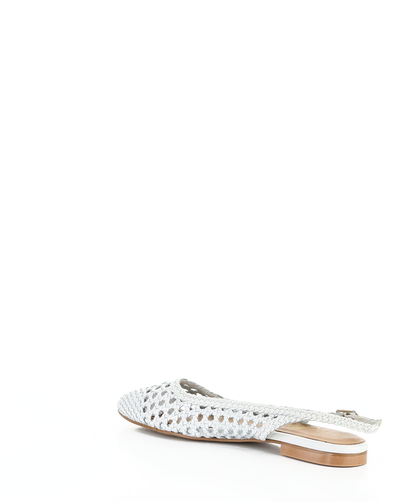 Willow White Woven Leather