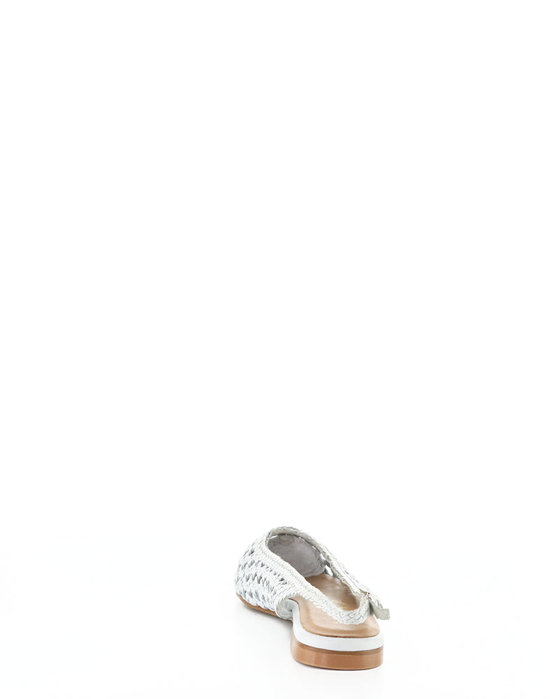 Willow White Woven Leather