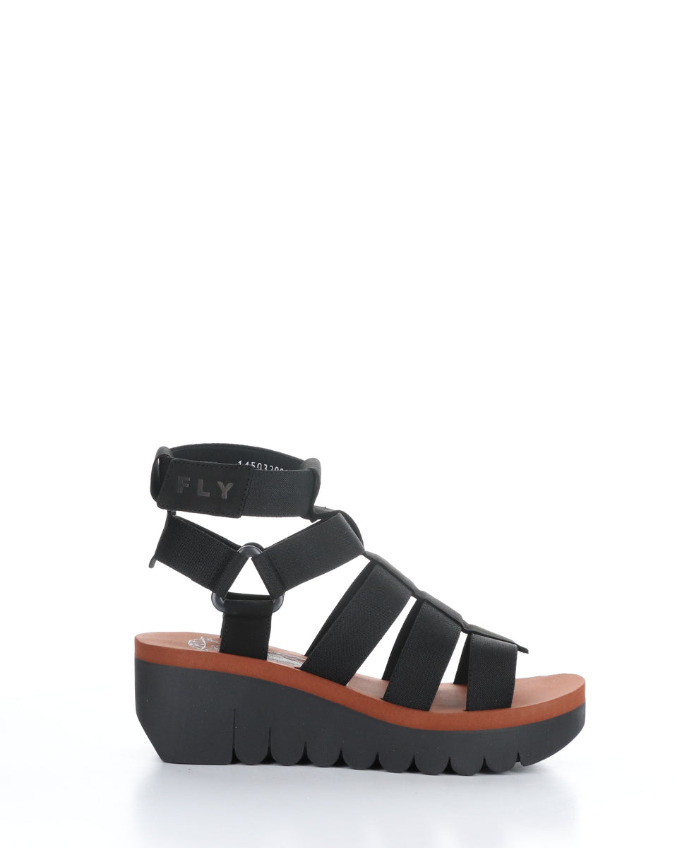 YUFI032FLY BLACK Velcro Sandals – boscoca