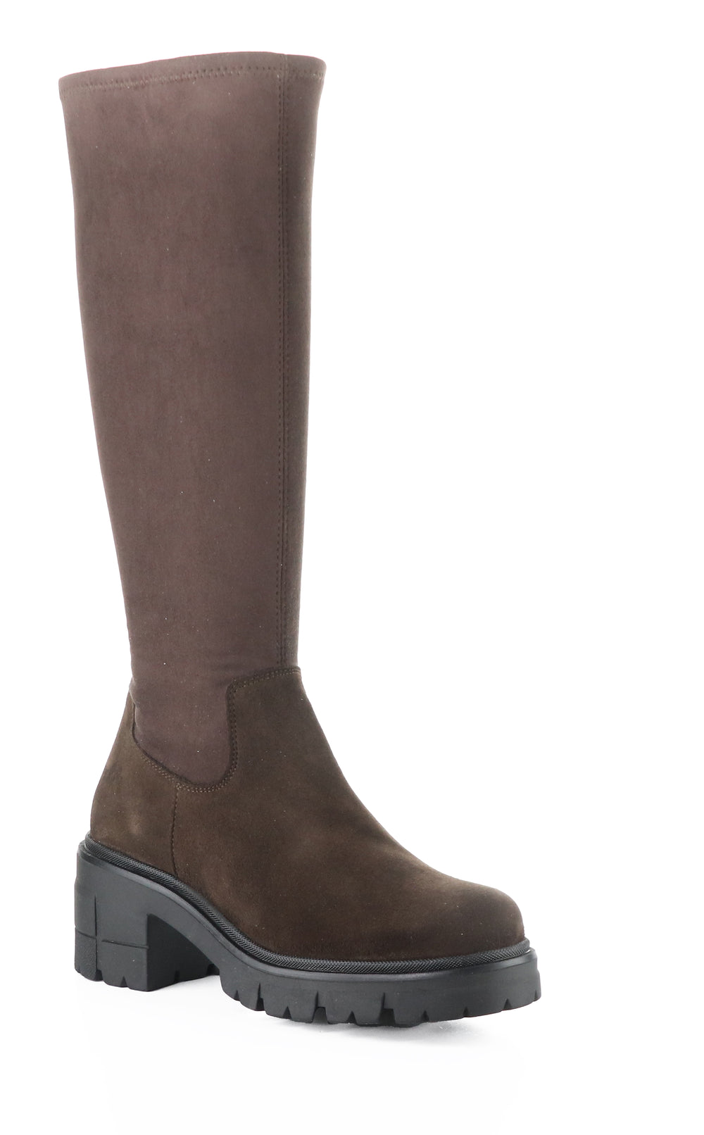 BRENNA BROWN/BLACK SUEDE/EROS COMFORT