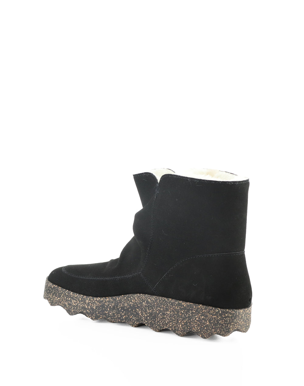 CUFF296ASP 008 BLACK COWSUEDE RECYCLED/FAUX FUR