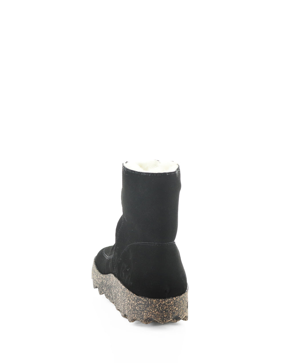 CUFF296ASP 008 BLACK COWSUEDE RECYCLED/FAUX FUR