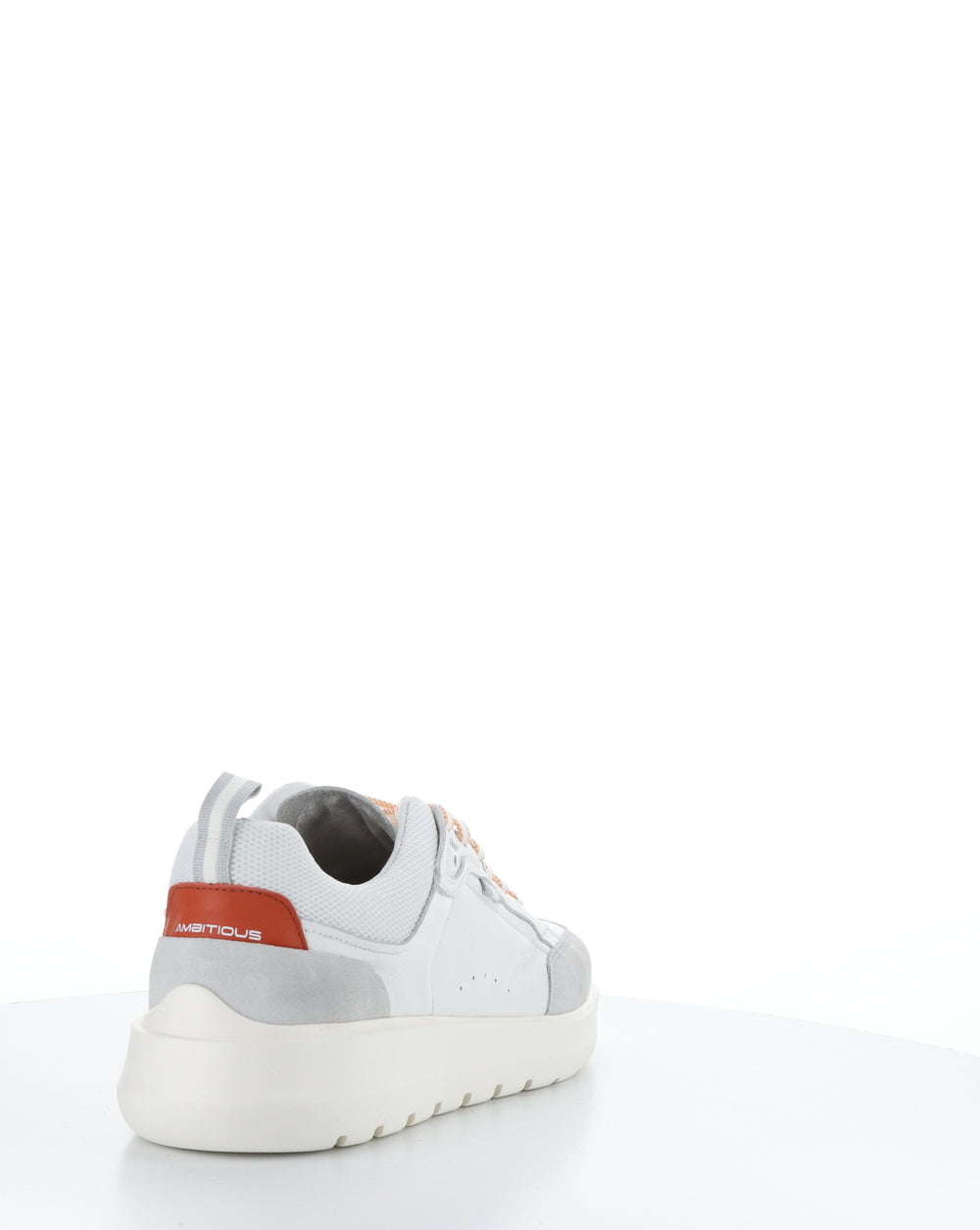 12806 WHITE/ORANGE Lace-up Shoes