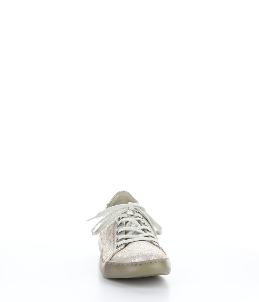 BAUKII Pearl Lace-up Trainers|BAUKII Baskets à Lacets in Taupe Blanc