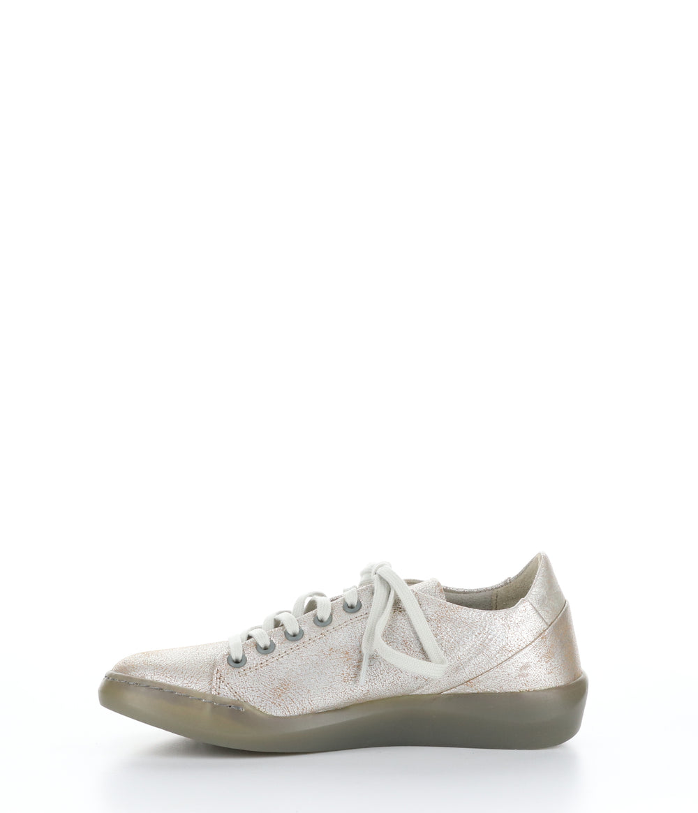 BAUKII Pearl Lace-up Trainers|BAUKII Baskets à Lacets in Taupe Blanc