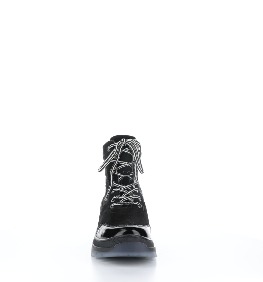 DACKS Black Round Toe Ankle Boots|DACKS Bottines à Bout Rond in Noir
