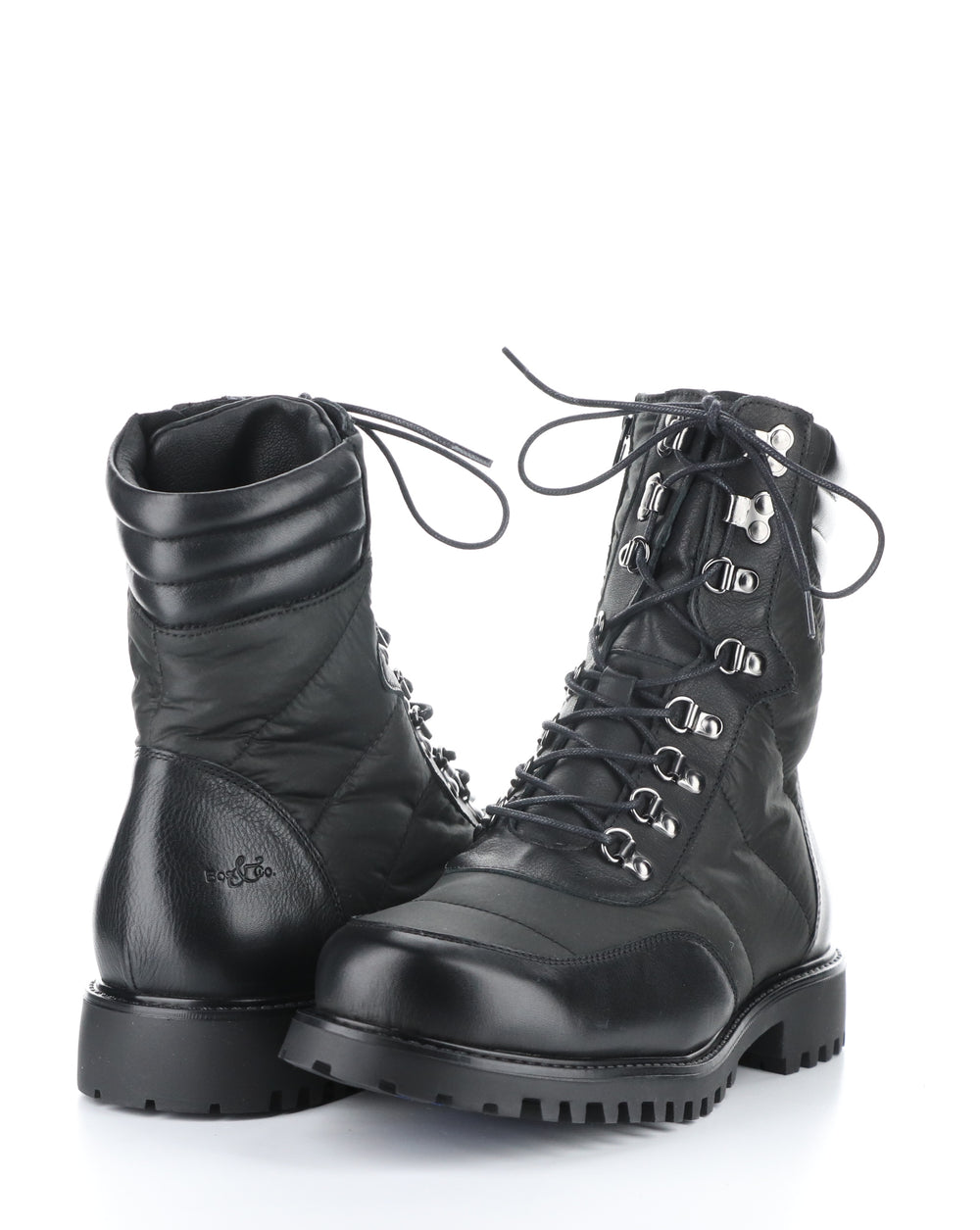 DARIO BLACK Round Toe Boots