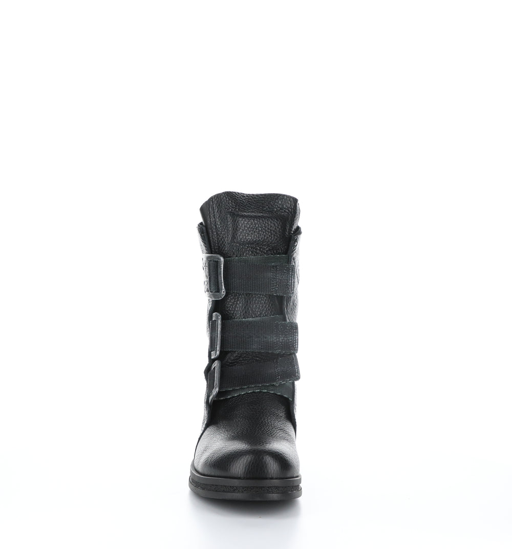 KIFF682FLY Black Round Toe Boots|KIFF682FLY Bottes à Bout Rond in Noir