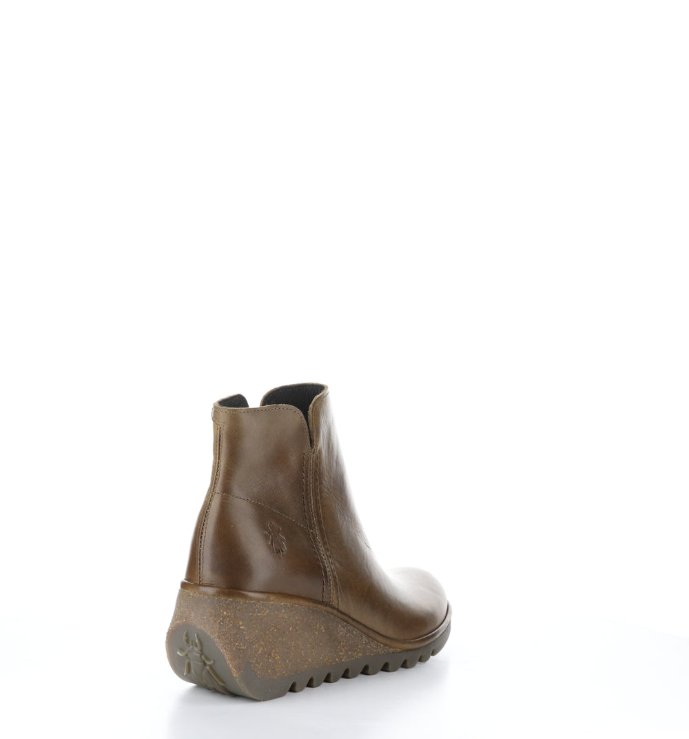 NILO256FLY Camel Zip Up Ankle Boots|NILO256FLY Bottines avec Fermeture Zippée in Beige