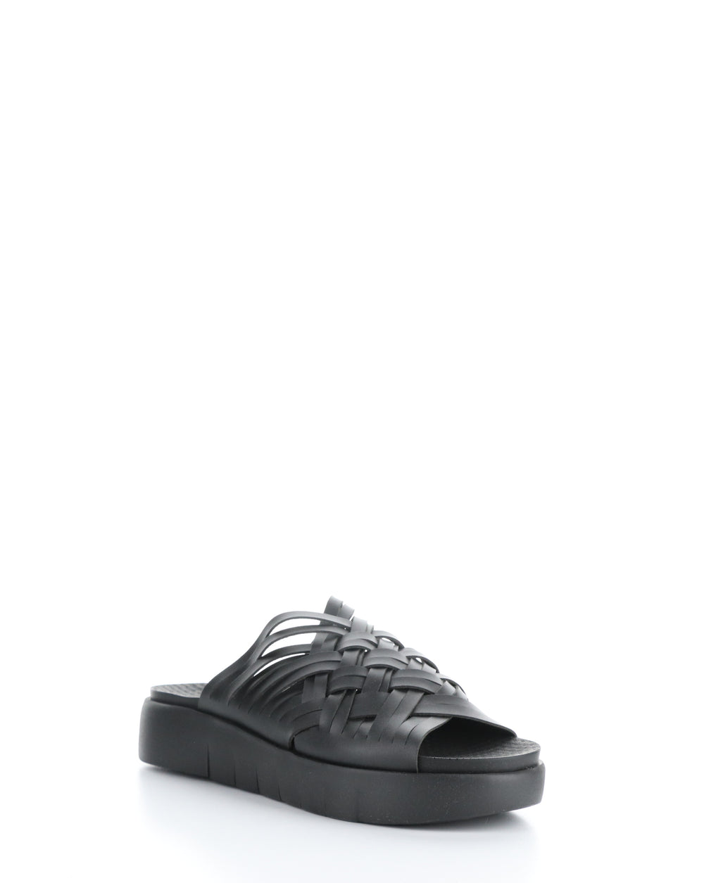 RISED BLACK Slip-on Sandals