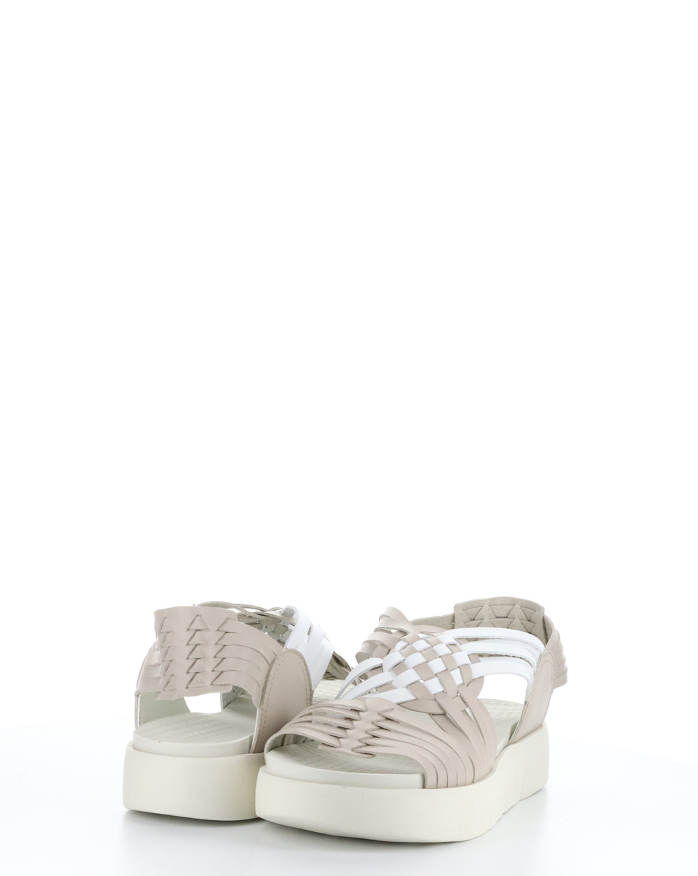 RIZER BEIGE/WHITE Round Toe Sandals