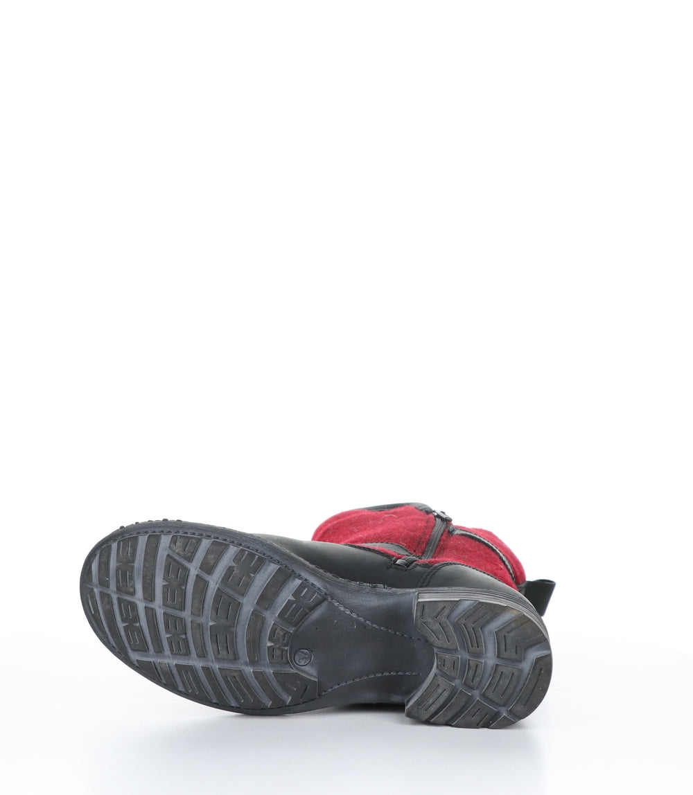 SAINT Black/Red Zip Up Boots|SAINT Bottes avec Fermeture Zippée in Noir