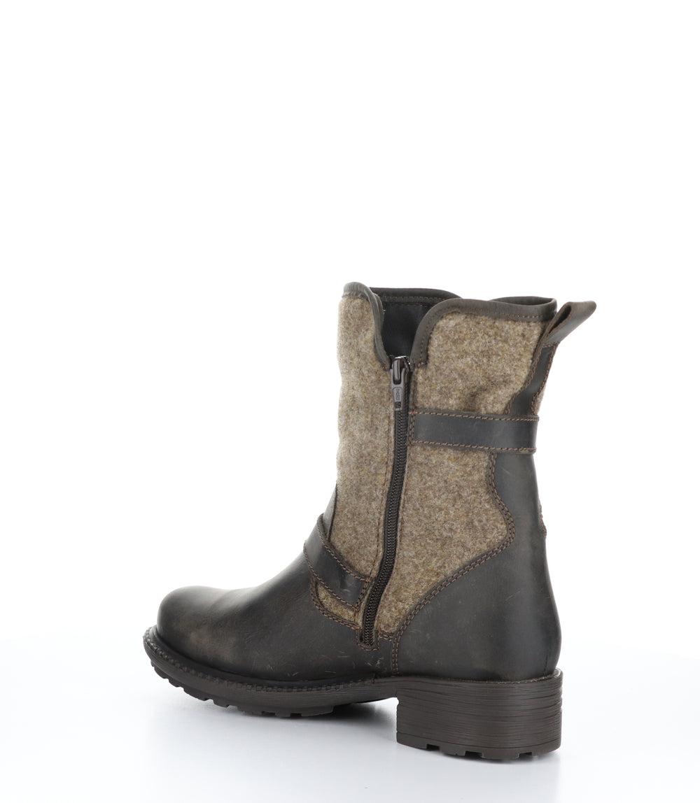 SAINT Dk Brown Zip Up Boots|SAINT Bottes avec Fermeture Zippée in Marron