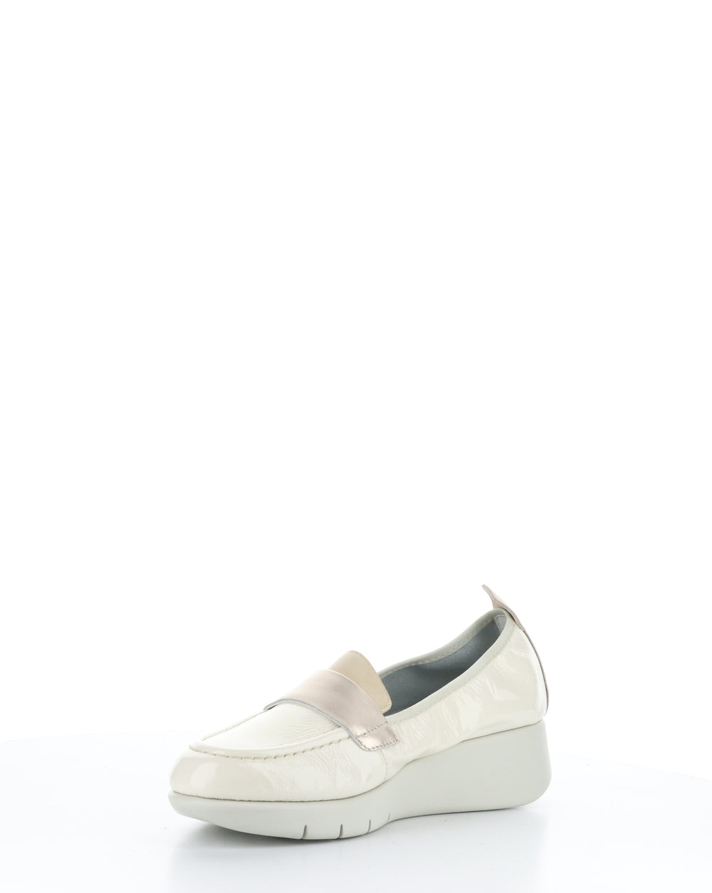SCREEN MIXED WHITE Round Toe Shoes