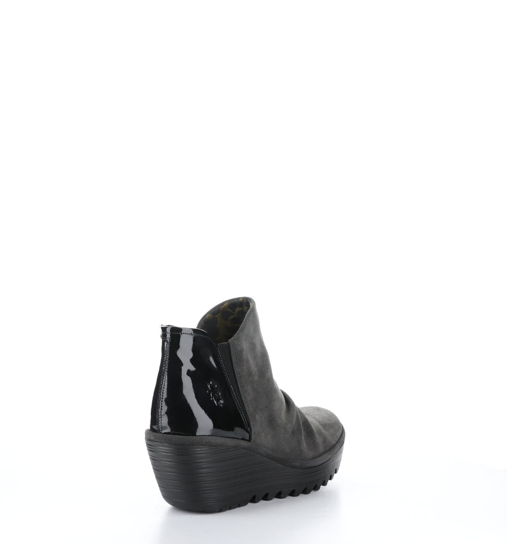 YAMY266FLY Diesel/Black Zip Up Ankle Boots|YAMY266FLY Bottines avec Fermeture Zippée in Gris