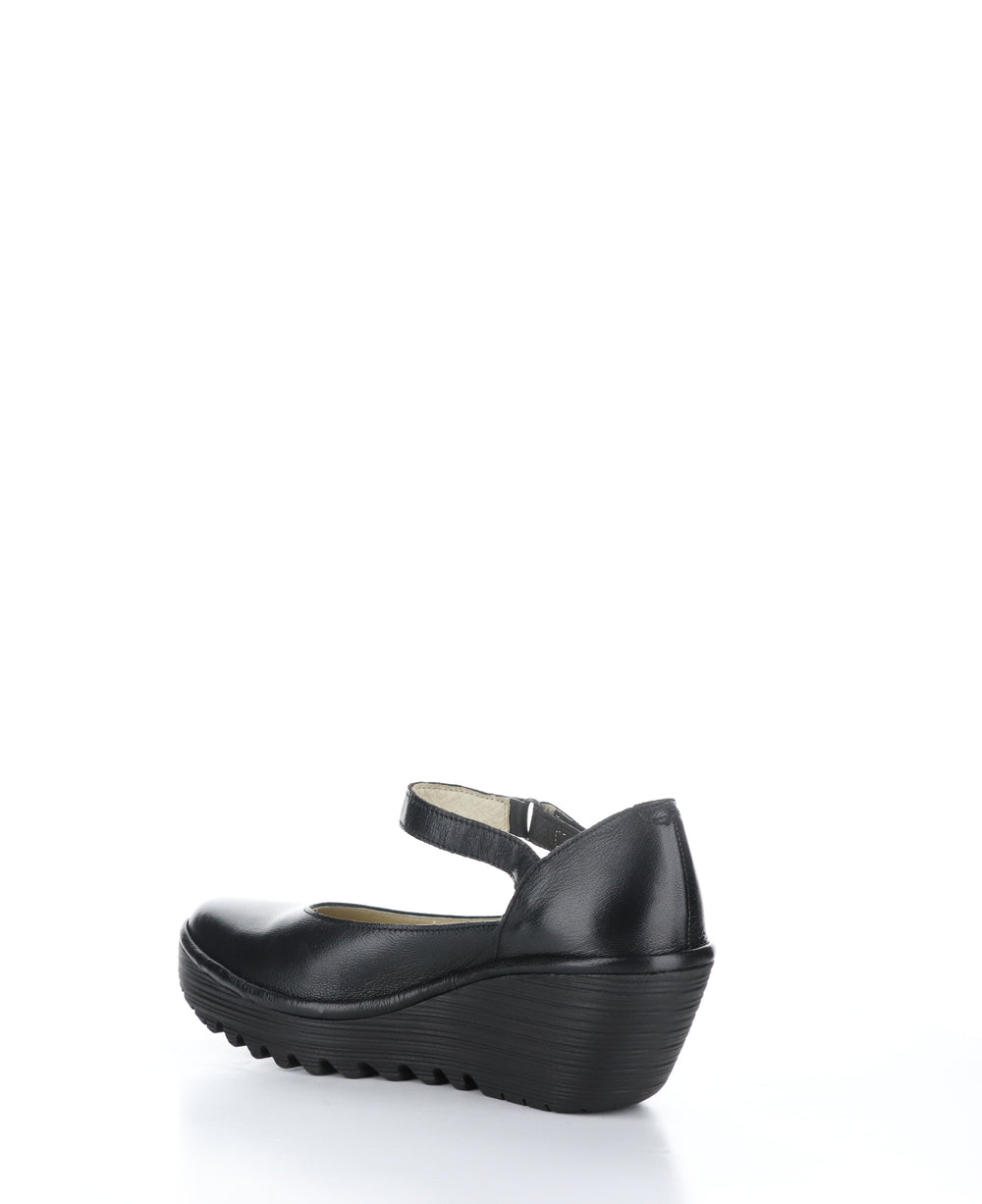 YAWO345FLY Black Round Toe Shoes|YAWO345FLY Chaussures à Bout Rond in Noir