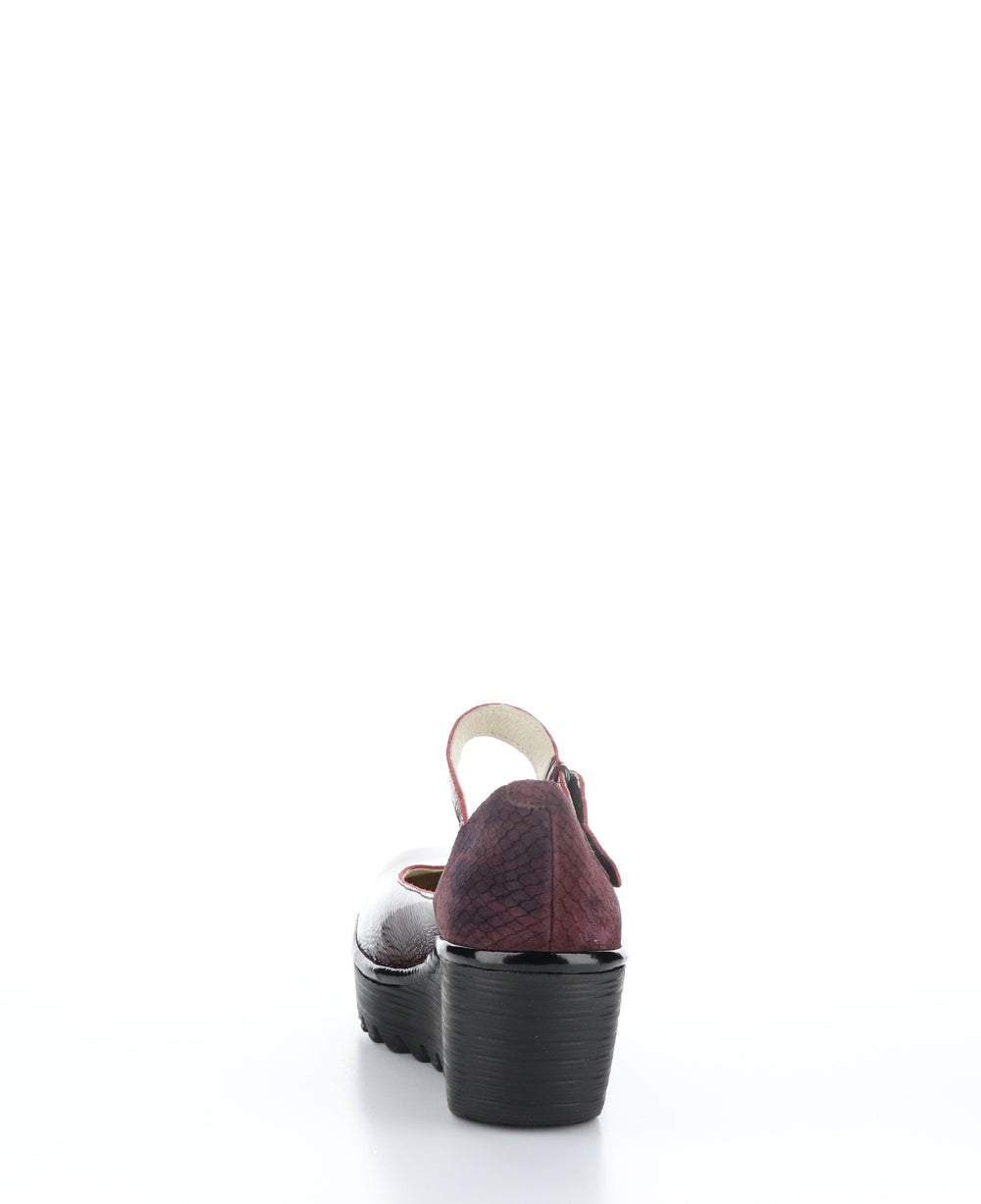 YAWO345FLY Cordoba Red/Wine Round Toe Shoes|YAWO345FLY Chaussures à Bout Rond in Rouge