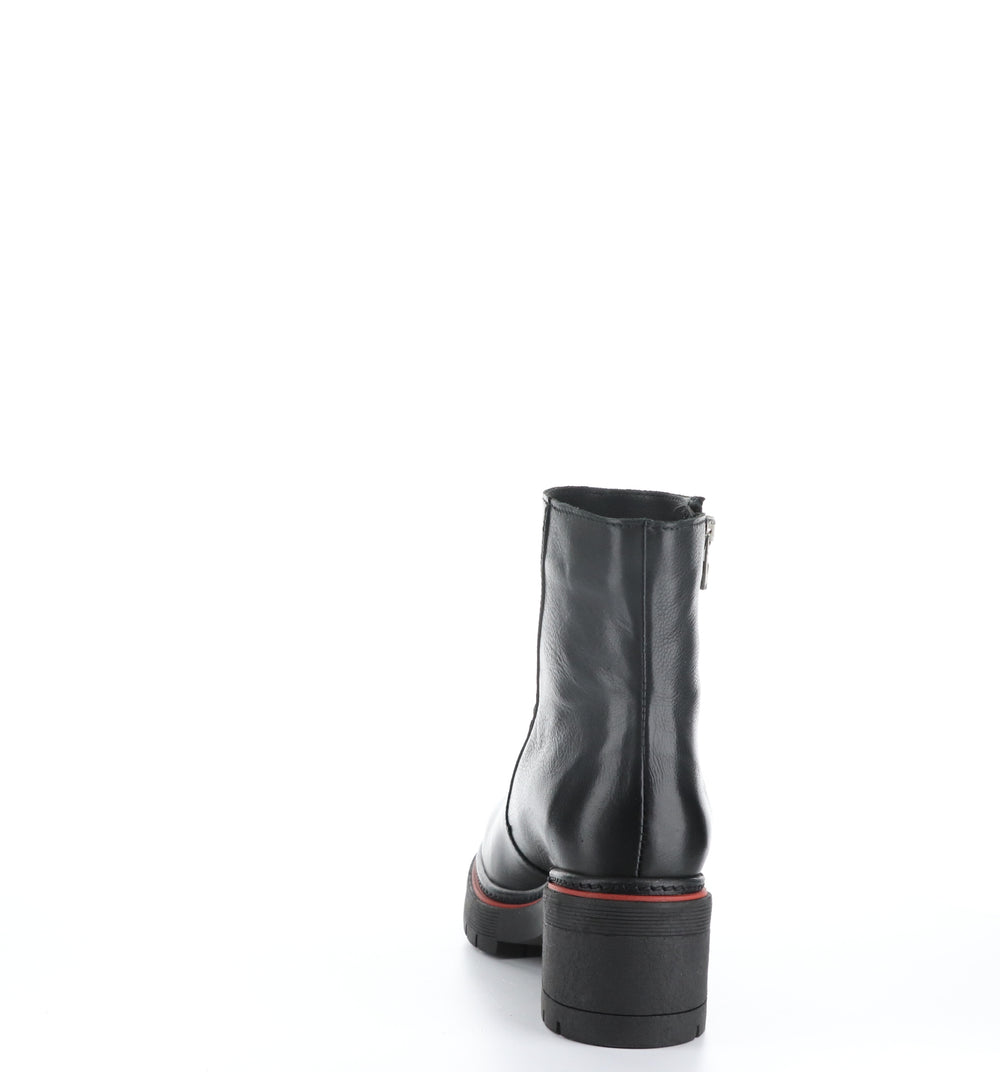ZAP Black Zip Up Ankle Boots|ZAP Bottines avec Fermeture Zippée in Noir