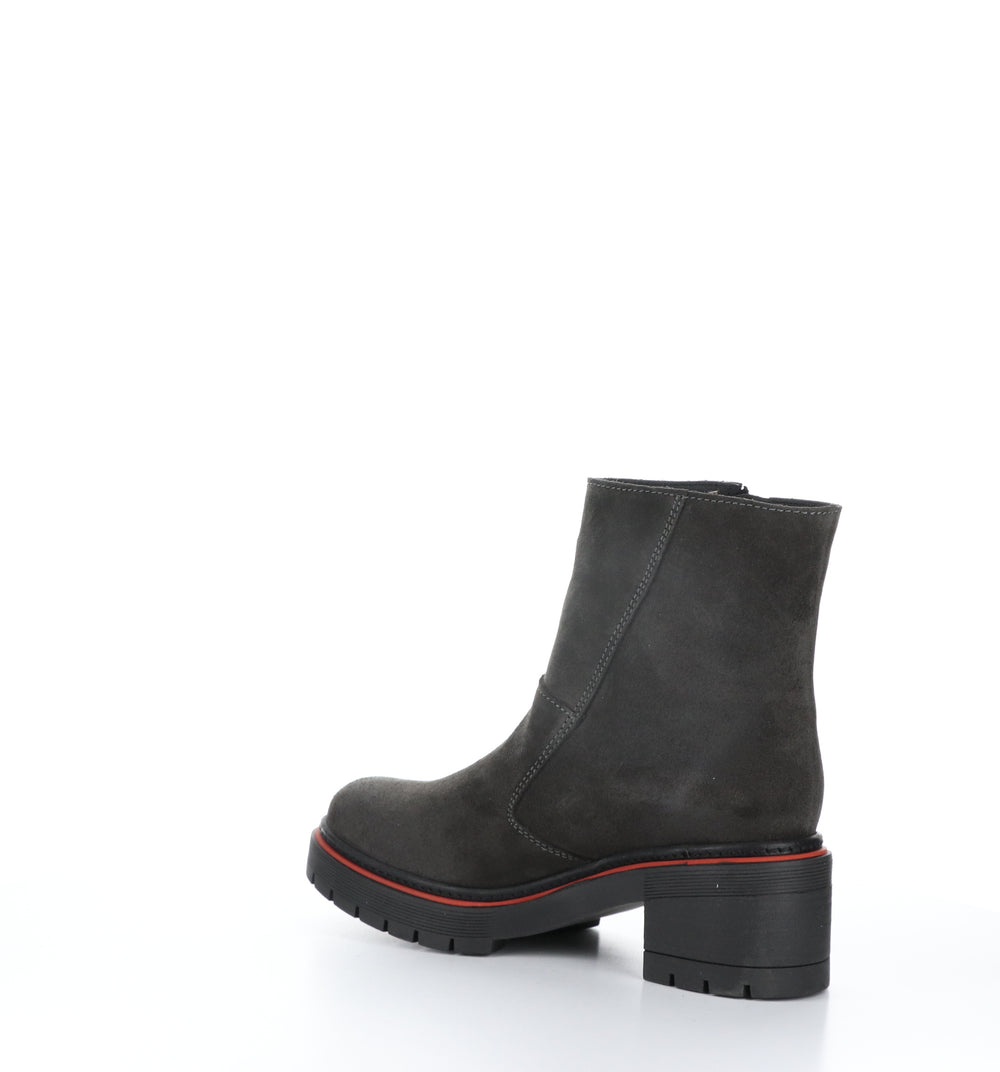 ZAP Grey Zip Up Ankle Boots|ZAP Bottines avec Fermeture Zippée in Gris