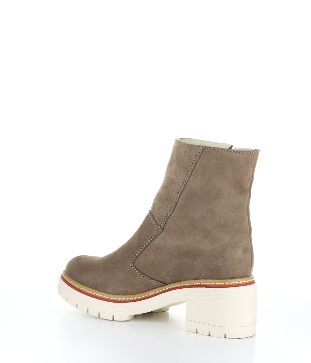 ZAP TAUPE Round Toe Boots