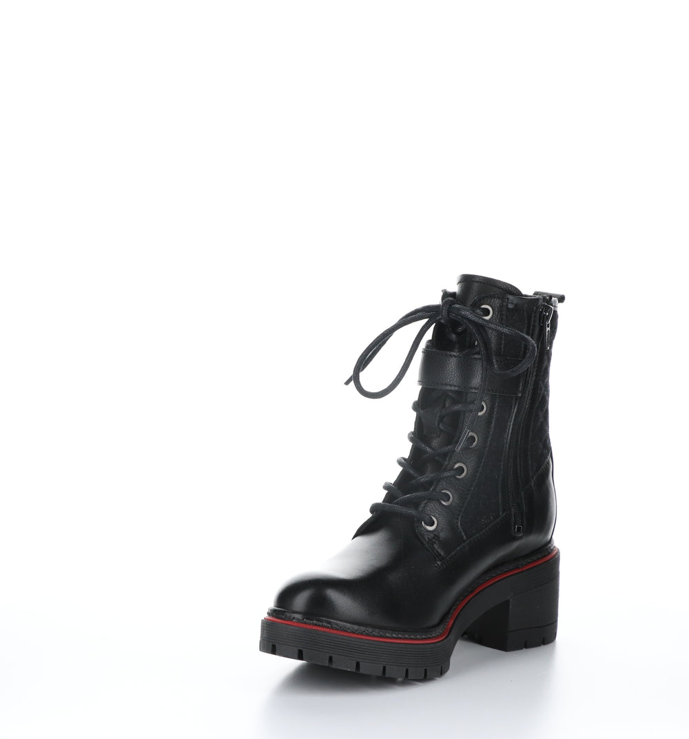 ZING Black Zip Up Boots|ZING Bottes avec Fermeture Zippée in Noir