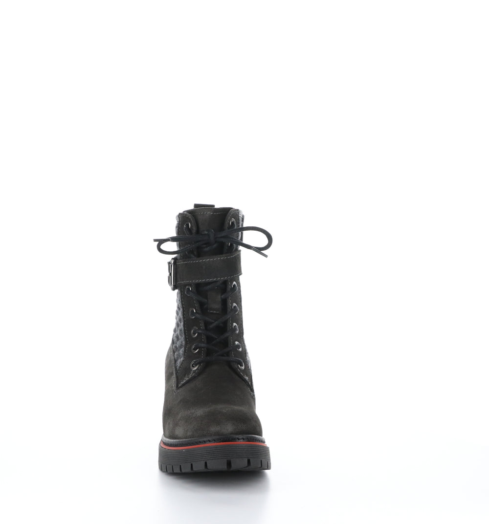 ZING Grey Zip Up Boots|ZING Bottes avec Fermeture Zippée in Gris