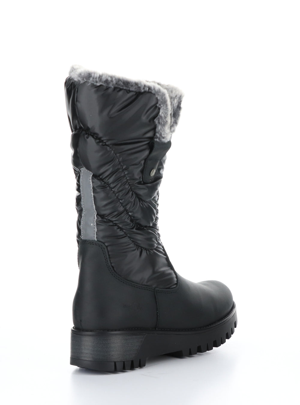 ASTRID Black/Grey Black Zip Up Boots|ASTRID Bottes avec Fermeture Zippée in Noir