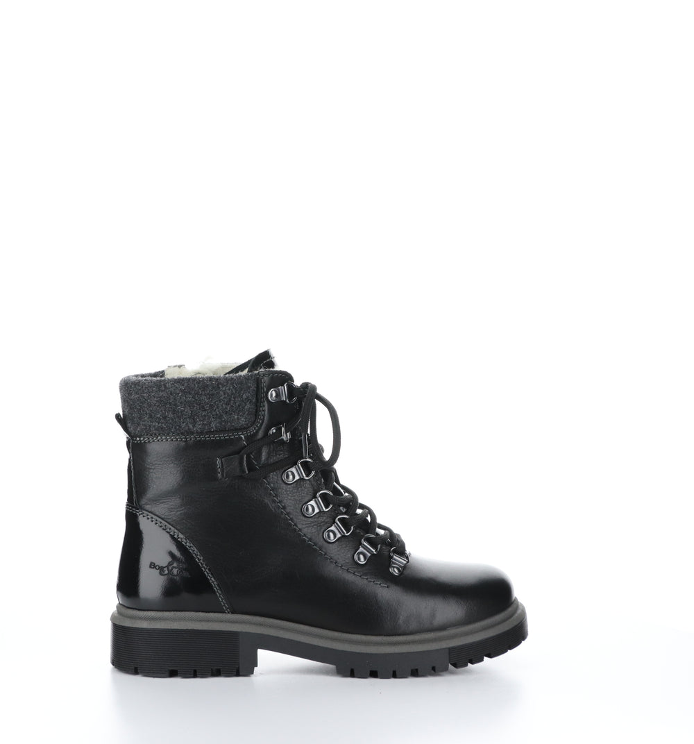 AXEL Black Zip Up Ankle Boots|AXEL Bottines avec Fermeture Zippée in Noir