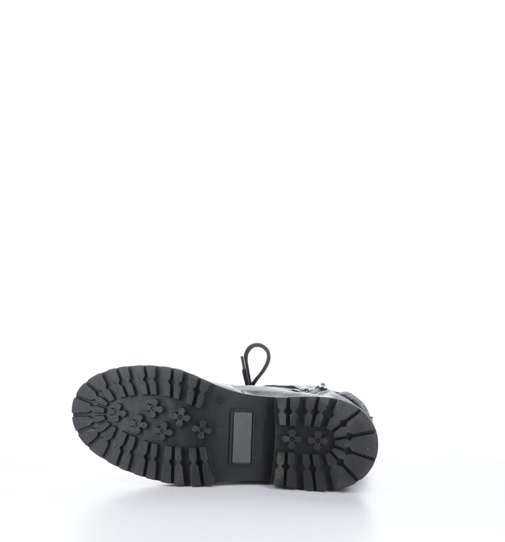 AXEL Black Zip Up Ankle Boots|AXEL Bottines avec Fermeture Zippée in Noir