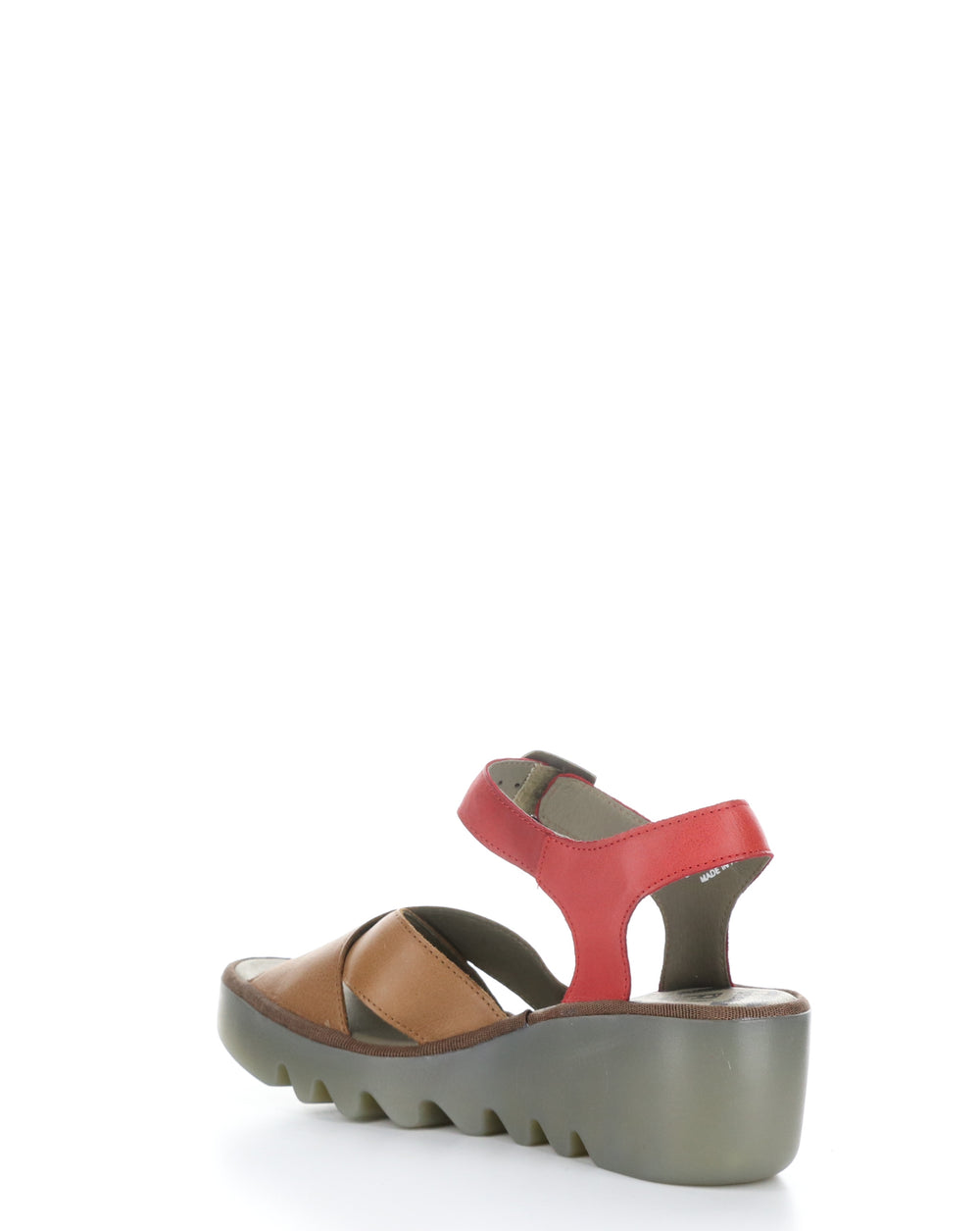 BACE411FLY 002 TAN/CHERRY RED Velcro Sandals