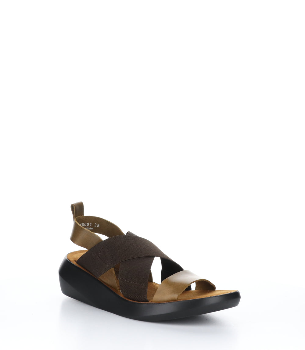 BAJI848FLY CAMEL Wedge Sandals|BAJI848FLY Chaussures à Bout Rond in Beige