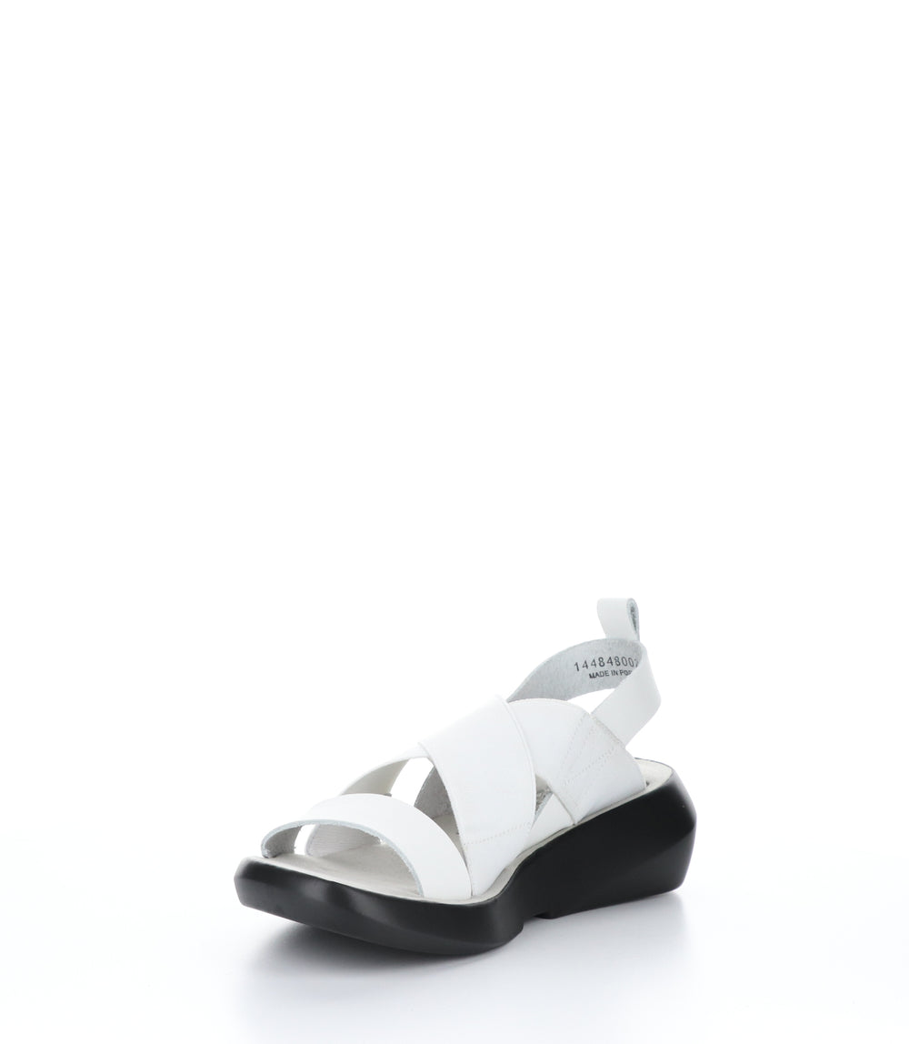 BAJI848FLY OFF WHITE Wedge Sandals|BAJI848FLY Chaussures à Bout Rond in Blanc